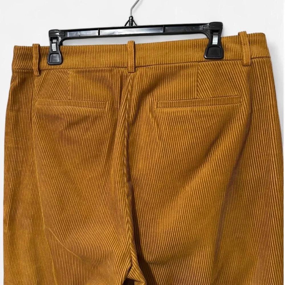 J. Crew Wide Leg Corduroy Pants Size 12 High Rise GoldeBrown Mustard Boho Retro